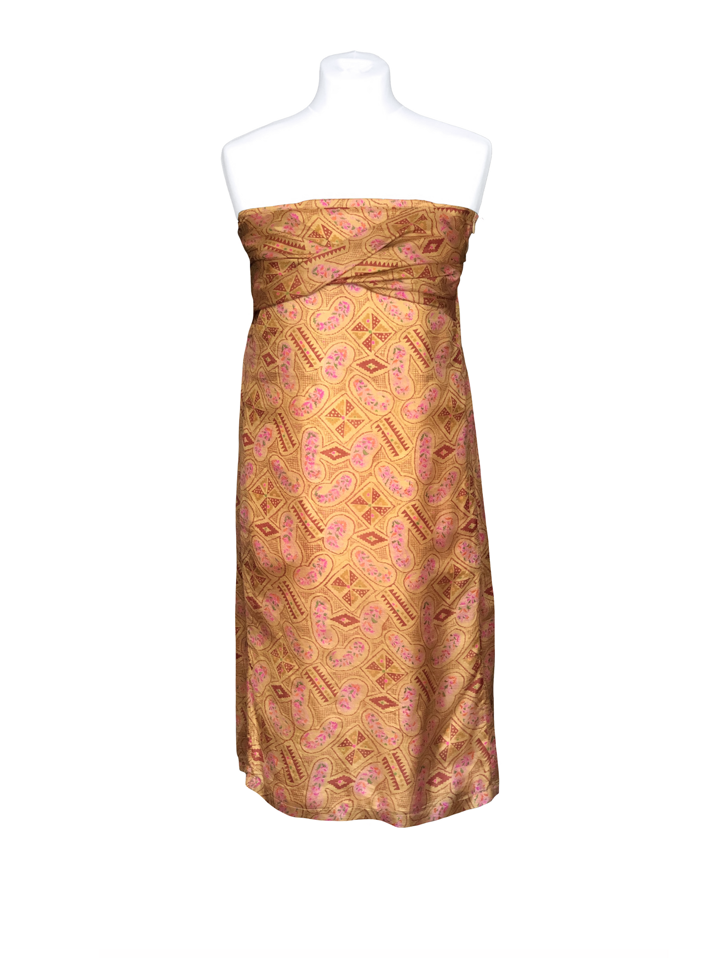 Robe bustier Gaïa beige doré 2
