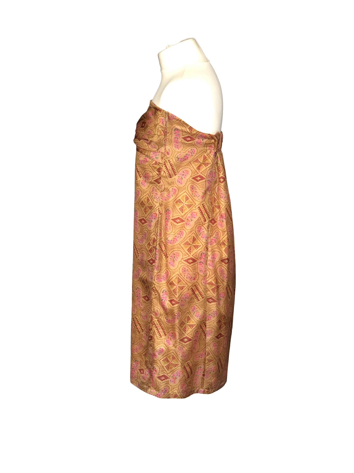 Robe bustier Gaïa beige doré 2