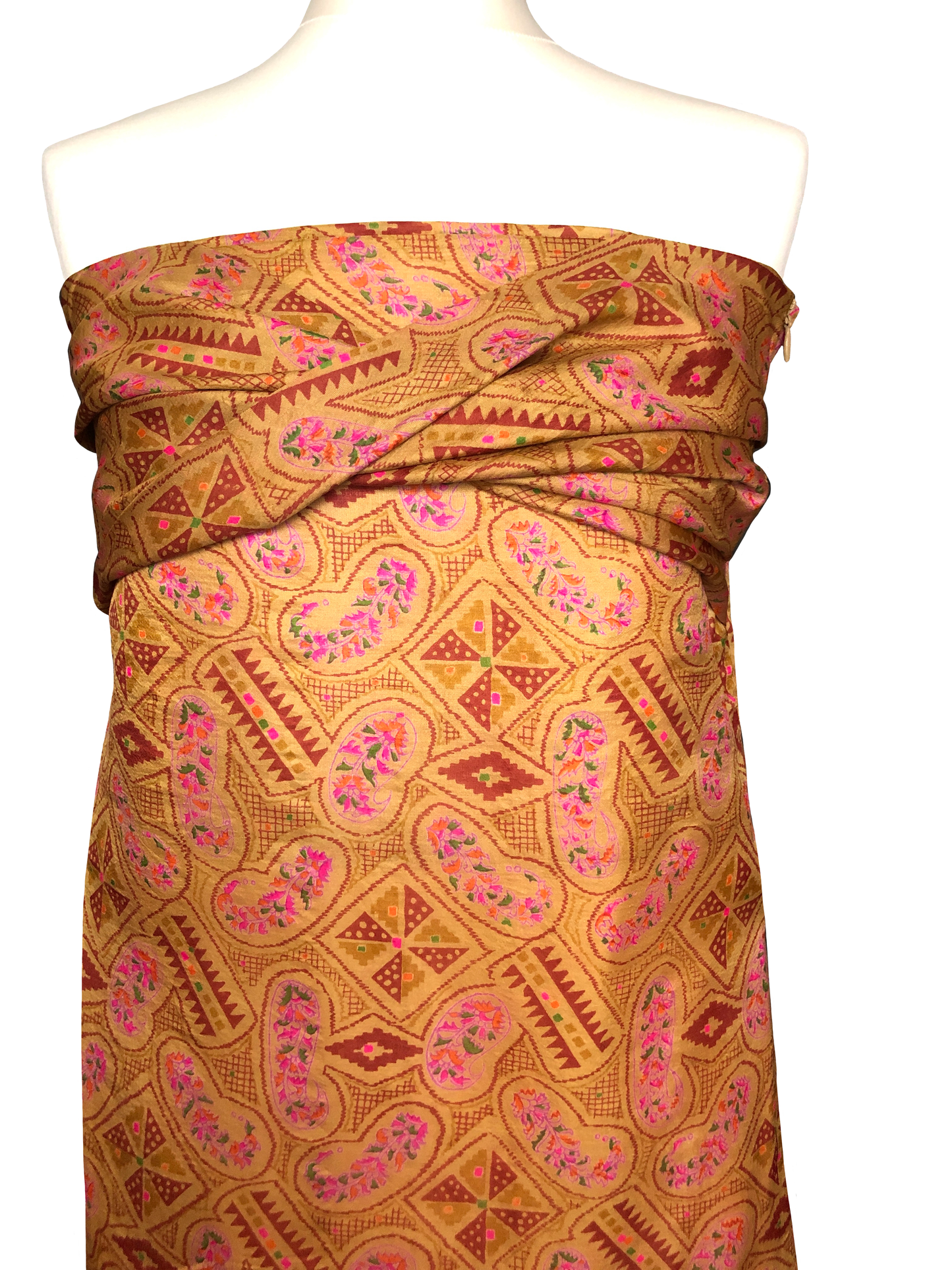 Robe bustier Gaïa beige doré 2