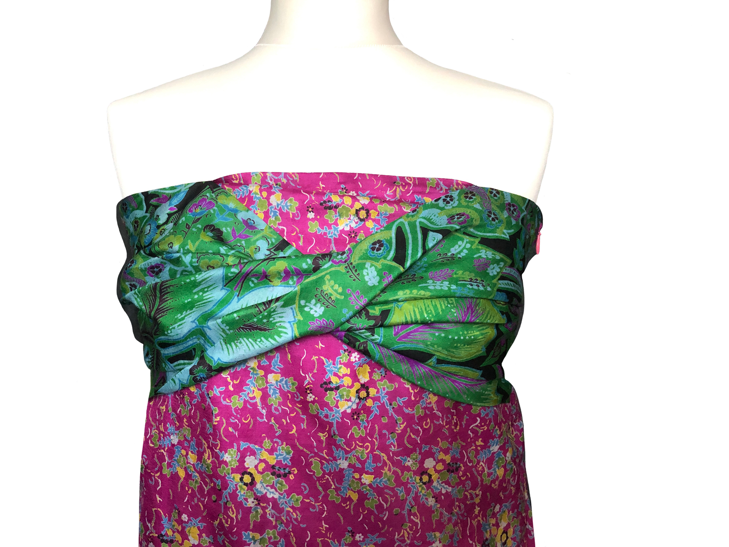 Gaia bustier dress in fuchsia pink 1