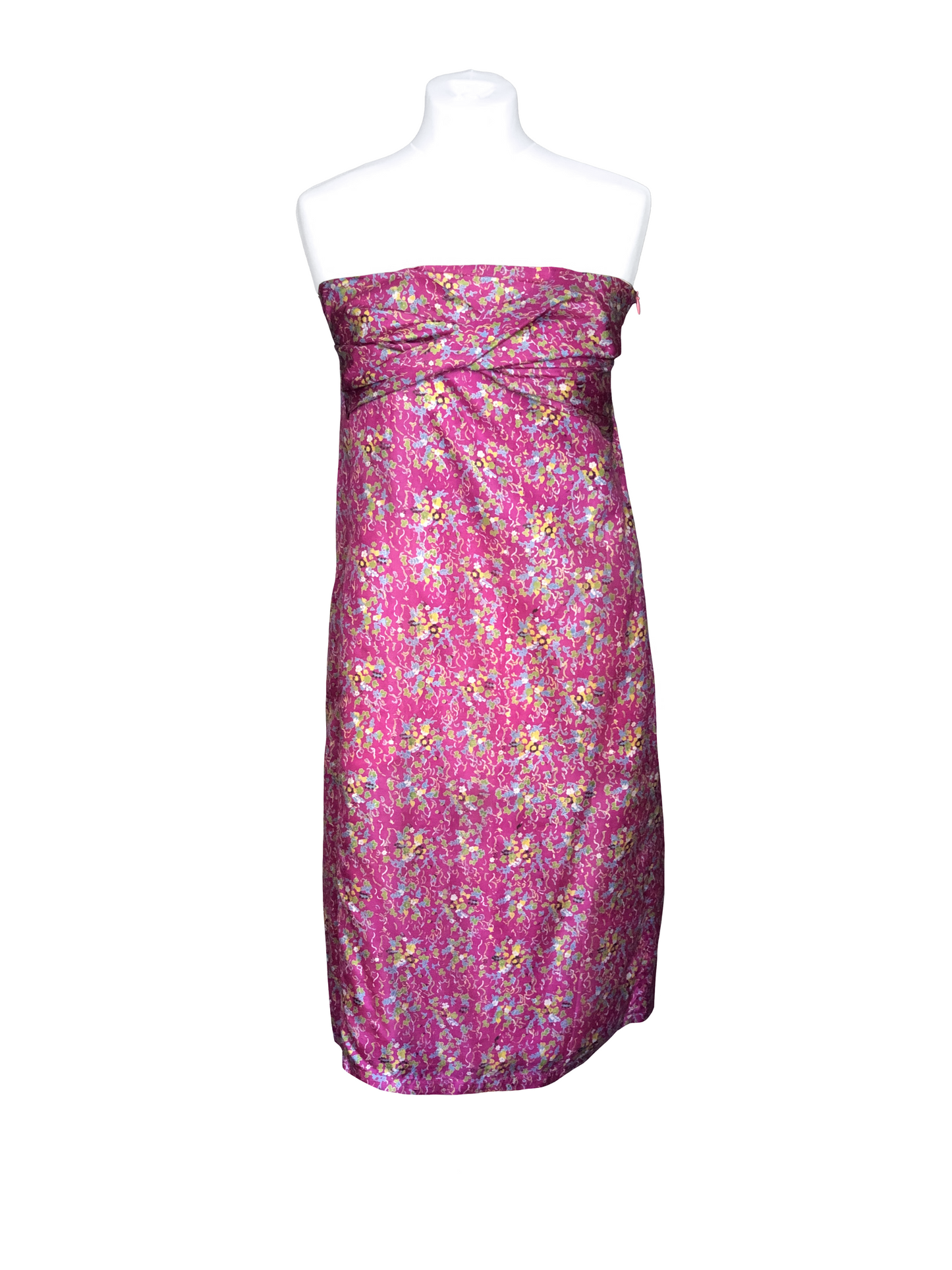 Robe bustier Gaïa rose fuschia 2