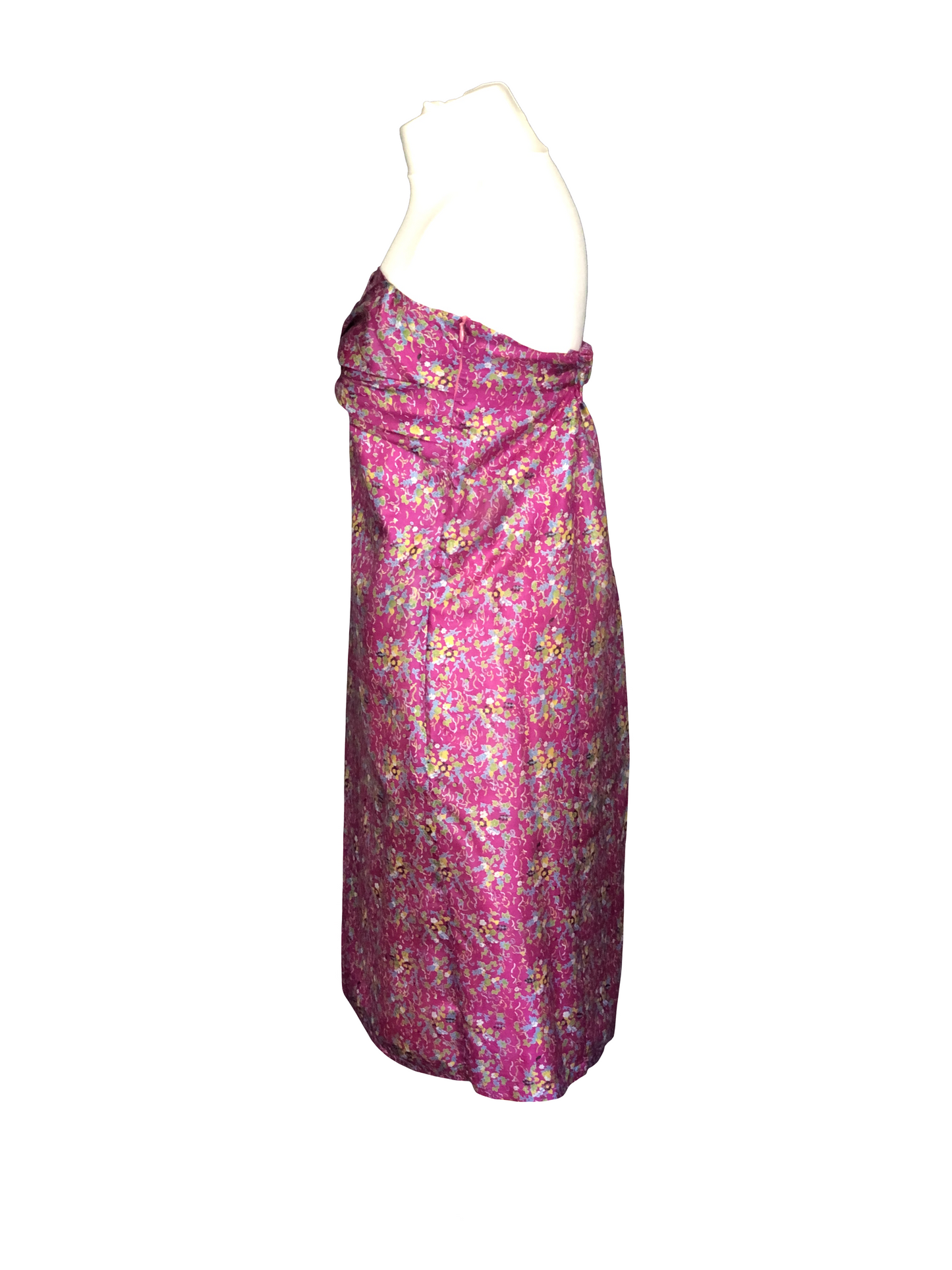Robe bustier Gaïa rose fuschia 2