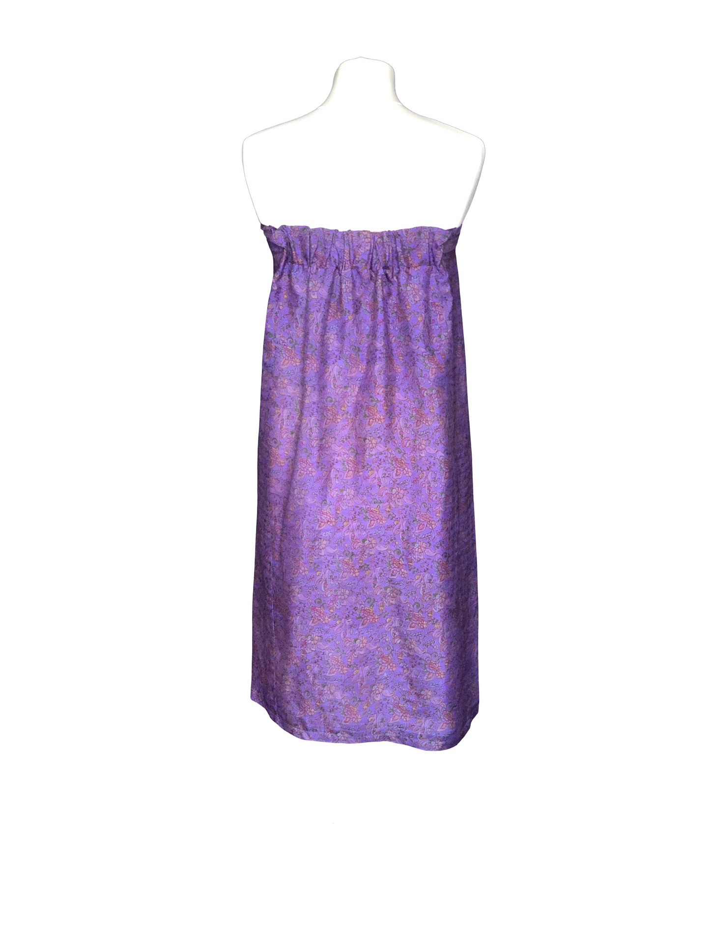 Robe bustier Gaïa violet fleurs