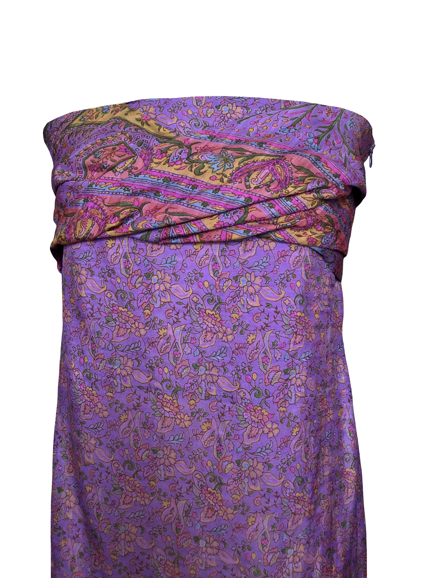 Robe bustier Gaïa violet fleurs