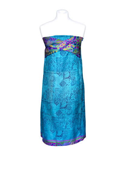 Robe bustier Gaïa bleu