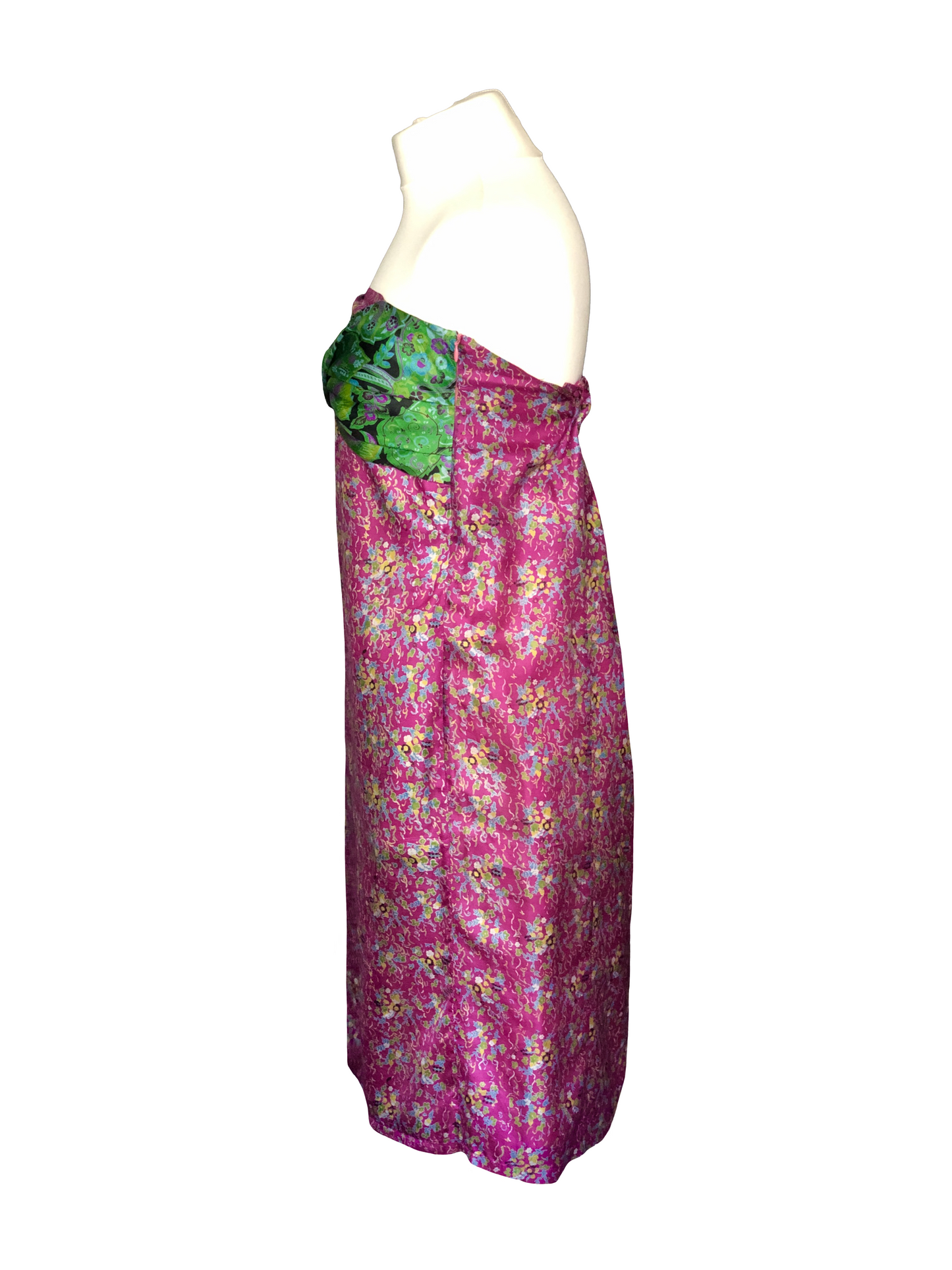 Gaia bustier dress in fuchsia pink 1