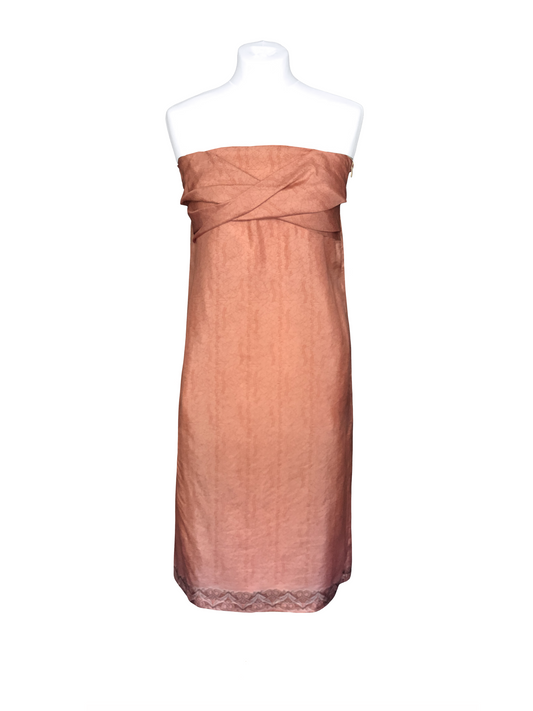 Pale pink Gaia strapless dress 2